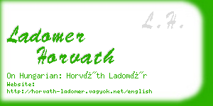 ladomer horvath business card